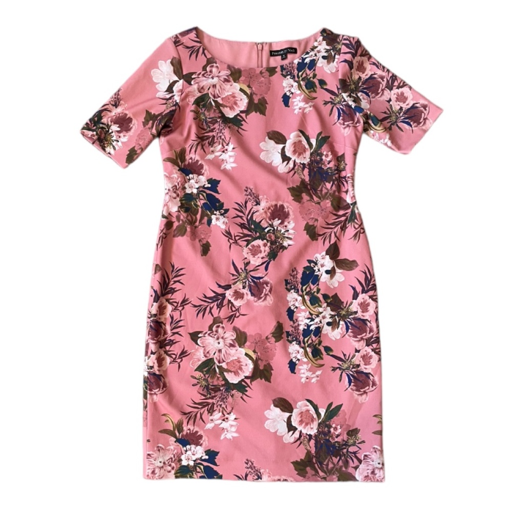 Preston & York Pink Floral Dress Size 8